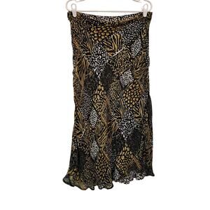 Unbranded Vintage Reversible Patchwork Animal Print Pull On A-Line Midi Skirt XL